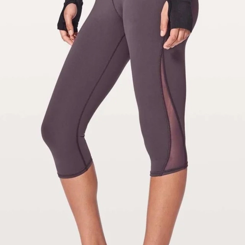 Lululemon Athletica Dark Purple Train Times Cropped leggings